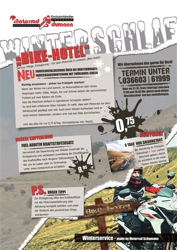 Winterschlaf im "Bike Hotel"