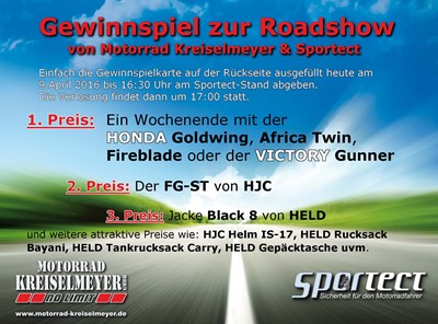 Gewinnspiel zur Honda Roadshow bei Motorrad Kreiselmeyer