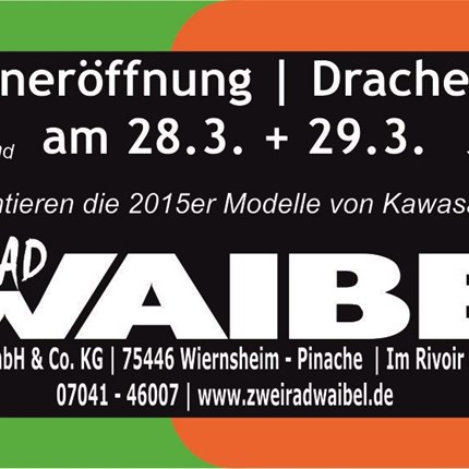 Saisoneröffnung 2015 Saisoneröffnung & Kawasaki DrachenfestStarten Sie kommendes Wochenende mit uns in die neue Saison! Die beste Gelegenheit dazu bietet unsere Saisone...