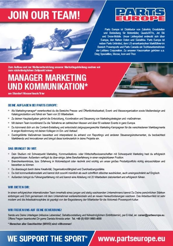 Manager Marketing und Kommunikation