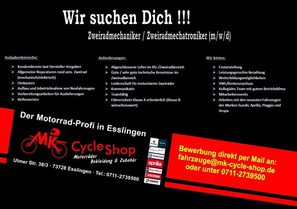 Zweiradmechaniker / Zweiradmechatroniker