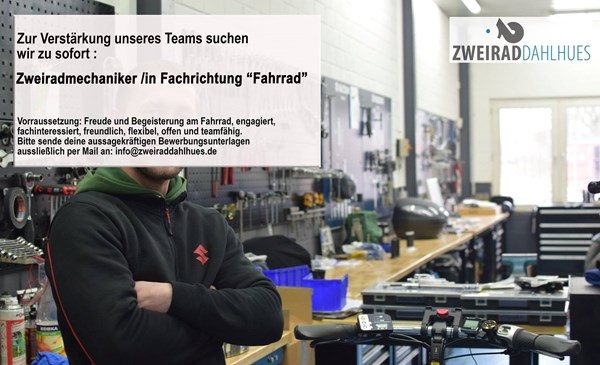 Zweiradmechaniker/in Fachrichtung "Fahrrad" Zweiradmechaniker/in Fachrichtung "Fahrrad"