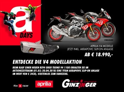 Aprilia V4 Modell-Aktion