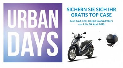 Piaggio URBAN Days bei hmf - gratis Topcase etc.