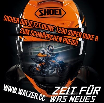 Sicher dir jetzt deine 1290 Super Duke R zum Schnäppchenpreis! Sicher dir jetzt deine 1290 Super Duke R zum Schnäppchenpreis!