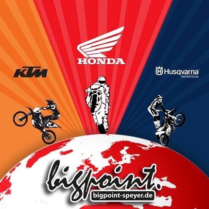 Honda, KTM und Husqvarna Vertragshändler Big-Point Speyer
Ab sofort sind wir für Euch auch Vertragshändler für KTM und Husqvarna.
Ihr könnt nun also die aktuellen Modelle von beiden He... Weiter >>
