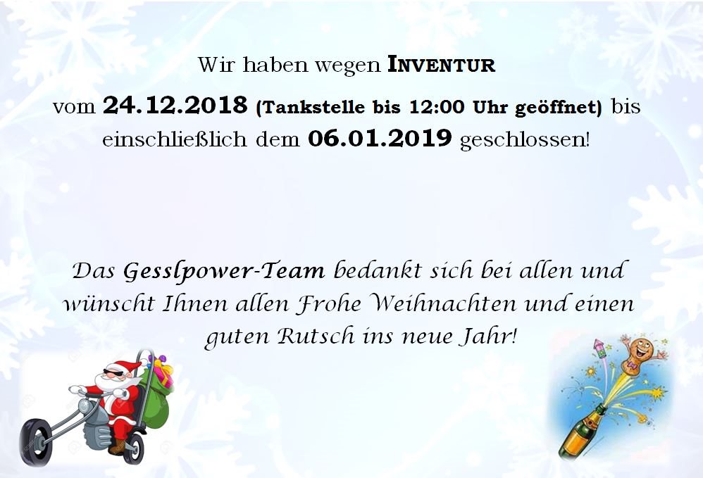 NEWS wegen Inventur geschlossen