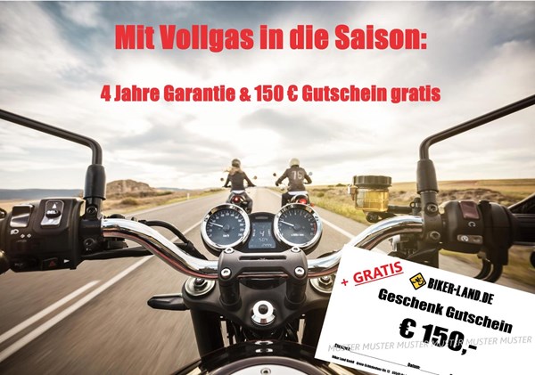 Garantie-Verlängerung & 150€ Bekleidung GRATIS !