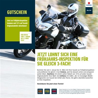 Mit SUZUKI gut gerüstet !