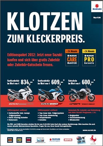 SUZUKI EDITIONSPAKETE 2012
