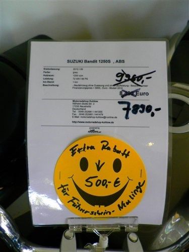 SUZUKI GSF1250SA - BANDIT - unser Motorrad Angebot der Woche !!!!