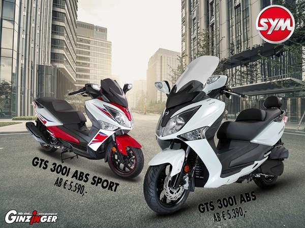 Der SYM GTS 300i bei Ginzinger
