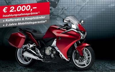 VFR1200F jetzt kostenloses Zubehör + Inzahlungnahmeprämie sichern