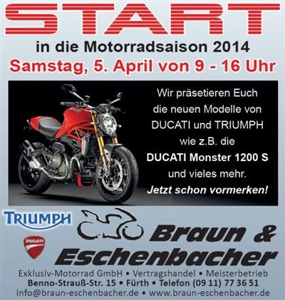 >>> SAISONSTART am 05. April 2014 bei UNS <<<