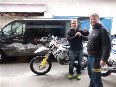 >Übergabe Husky FE350<