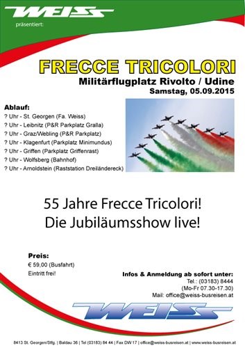 Bus zu Frecce Tricolori Jubiläum 2015