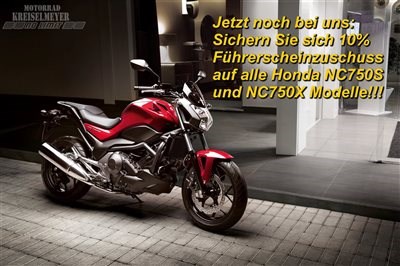 Führerscheinzuschuss jetzt noch bei uns auf NC750S und X Modelle sichern