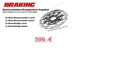 Sonderaktion Bremsscheibensätze