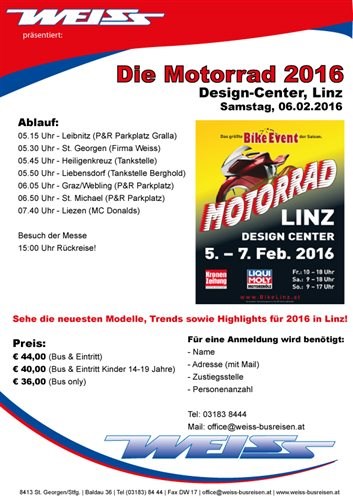 Zur Bike nach Linz 6.2.16 ab Raum Graz