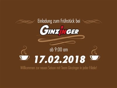 Frühstück bei Zweirad Ginzinger : wir freuen uns auf Euch.