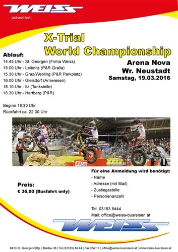 Trial WM 19. März 16 Arena Nova - Busfahrt