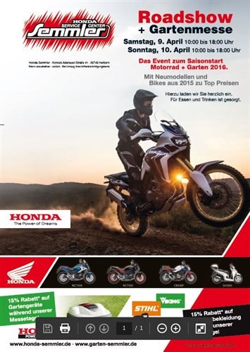 Honda Semmler - Road Show + Gartenmesse