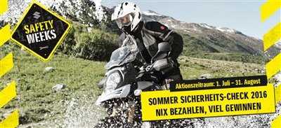 SUZUKI SAFETY WEEKS BEI UNS IM HAUS (bis 31.08.2016)