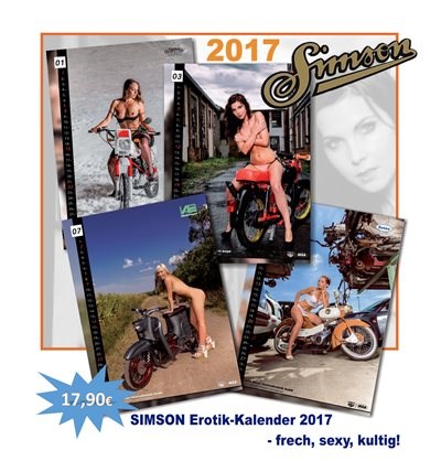 SIMSON Erotik-Kalender 2017 eingetroffen...