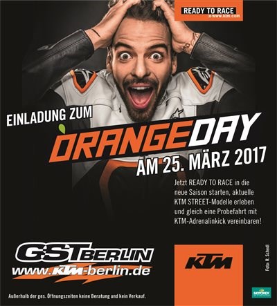 KTM GST Orangeday Sa. 25.03.2017