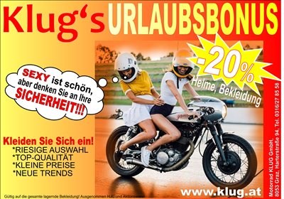 Urlaubsbonus - Motorrad KLUG