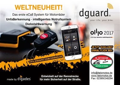 Das intelligente Notrufsystem für Motorräder
