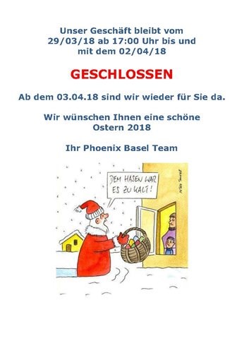 Öffnungszeiten über Ostern