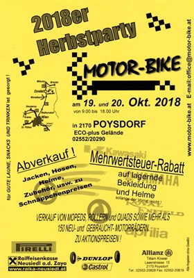HERBSTPARTY bei MOTOR-BIKE in Poysdorf
