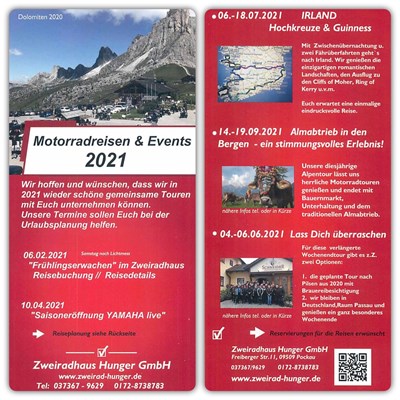 Veranstaltungsflyer Übersicht