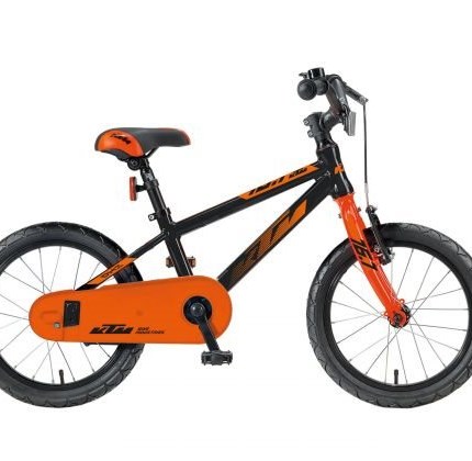 KTM KID 16.1 schwarz/orange KID 1.16 MTBFarbe: orange/blauReifen: Kenda MTB 16x1,75Gesamtgewicht: 9,5 kg