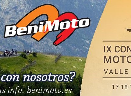 IX CONCENTRACION MOTOTURISTICA VALLE DE BENASQUE El 17, 18,19 de julio se celebra la IX CONCENTRACIÓN MOTOTURÍSTICA VALLE DE BENASQUE con muchas actividades para los asistentes, Benimoto organizar...