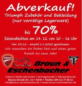 >>> Aktion:..."Abverkauf von TRIUMPH Zubehör, Bekleidung....<<< TOPNEWS