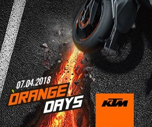 07.04.2018 KTM ORANGE DAY Liebe Kunden
Am 07.04.2018 ist es wieder soweit, der KTM ORANGE DAY kommt wieder zu uns nach Österreich
Alle KTM Straßen Mod... Weiter >>