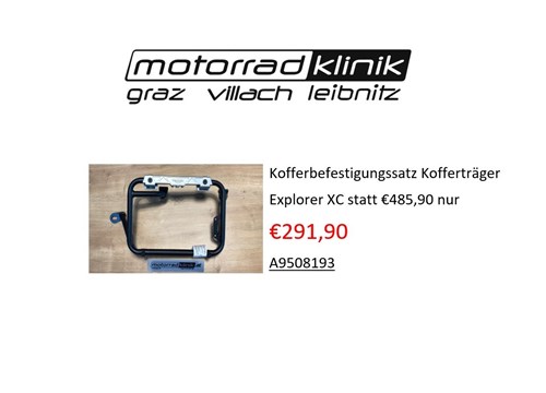 Kofferbefestigungssatz Kofferträger Explorer XC statt €485,90,- nur €291,90,- Kofferbefestigungssatz Kofferträger Explorer XC statt €485,90,- nur €291,90,-